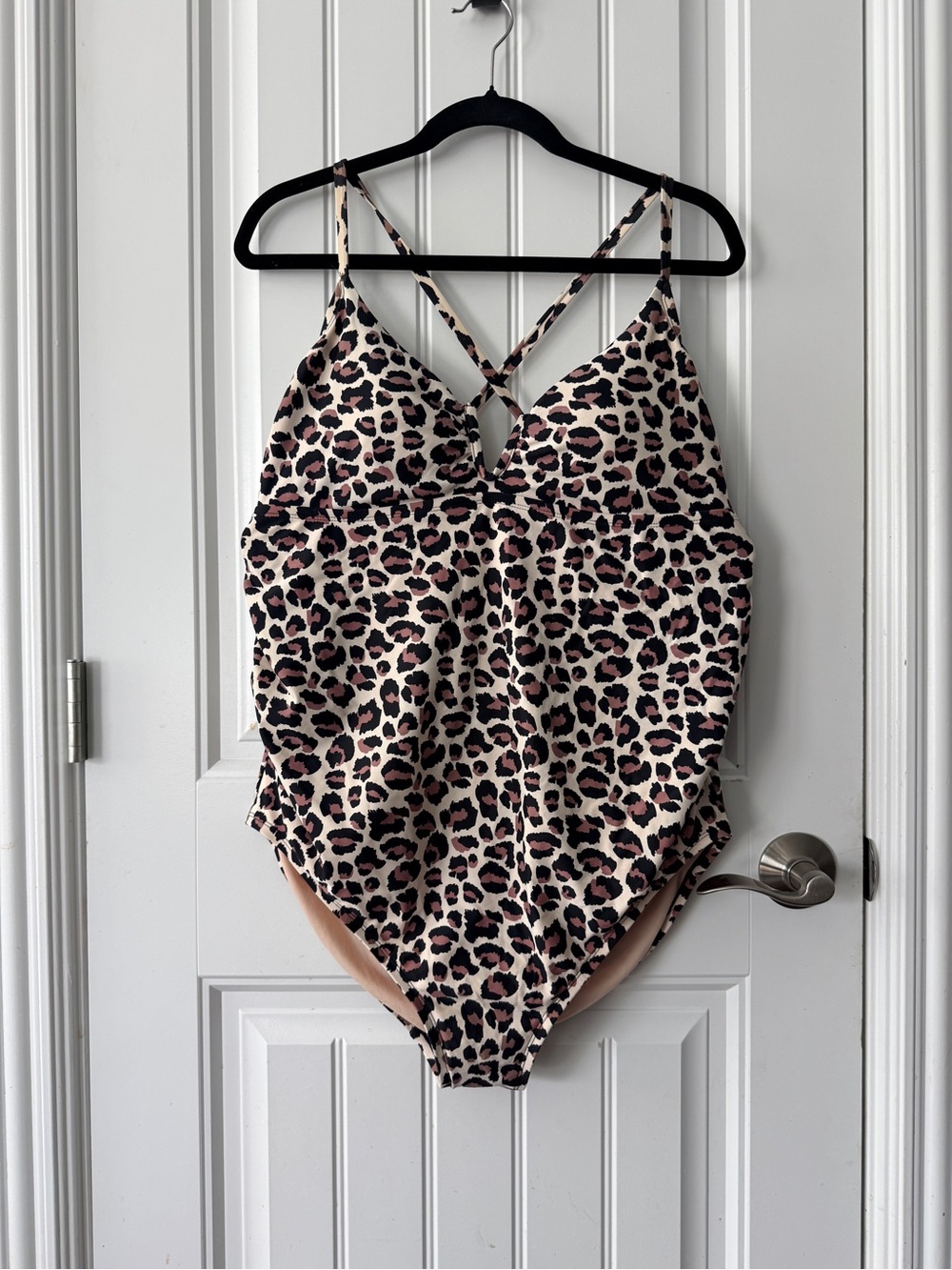 Leopard Print Maternity One-Piece Swimsuit